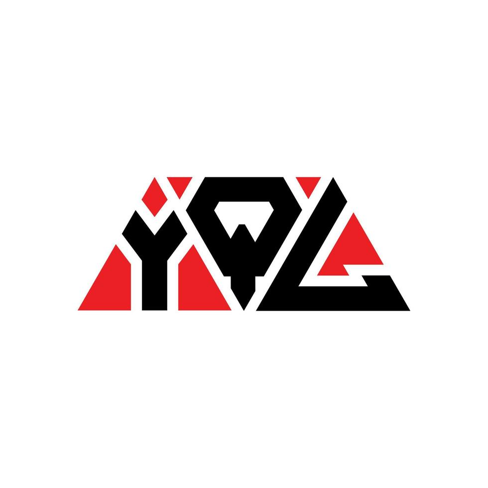 création de logo de lettre triangle yql avec forme de triangle. monogramme de conception de logo triangle yql. modèle de logo vectoriel triangle yql avec couleur rouge. logo triangulaire yql logo simple, élégant et luxueux. yql
