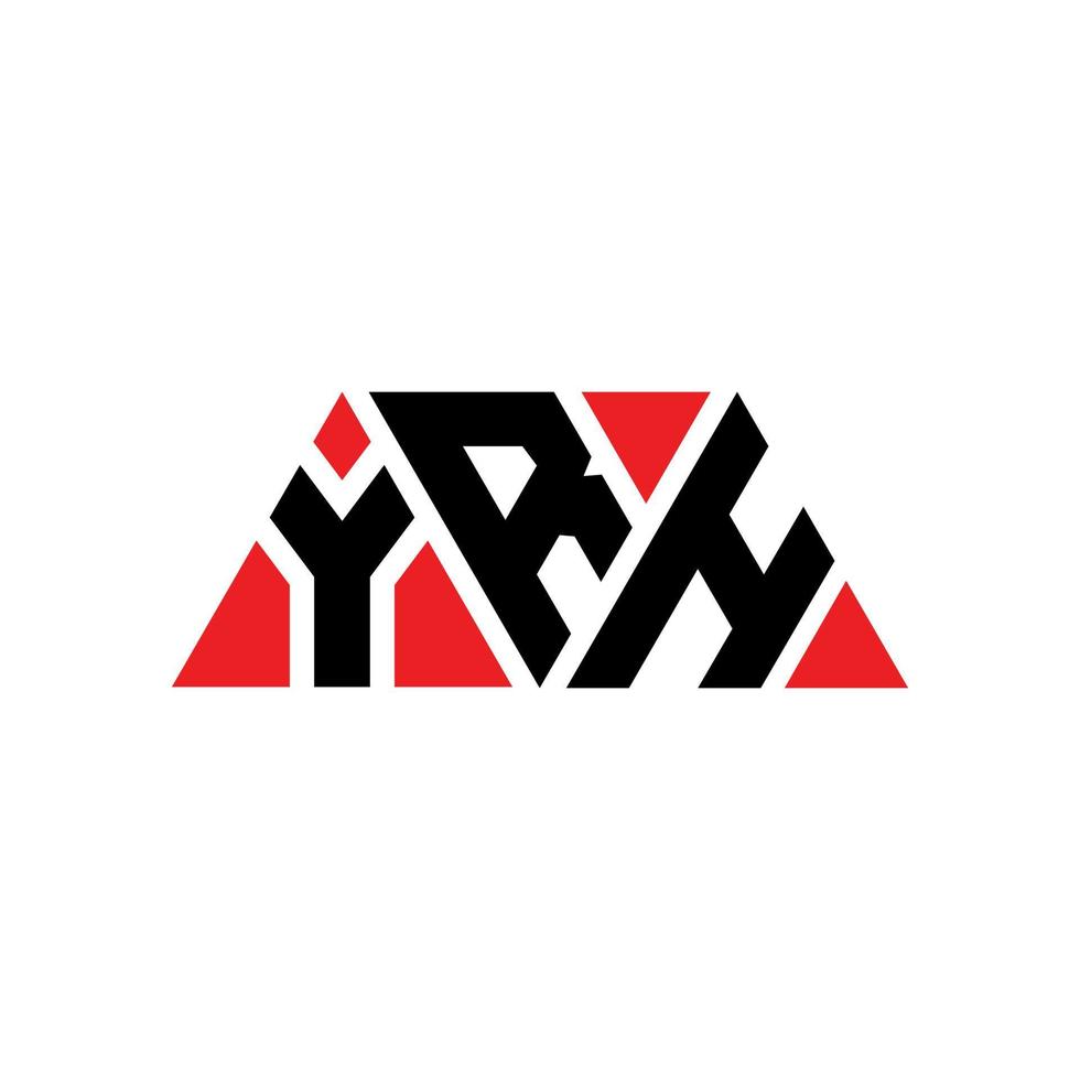 création de logo de lettre triangle yrh avec forme de triangle. monogramme de conception de logo triangle yrh. modèle de logo vectoriel triangle yrh avec couleur rouge. logo triangulaire yrh logo simple, élégant et luxueux. an