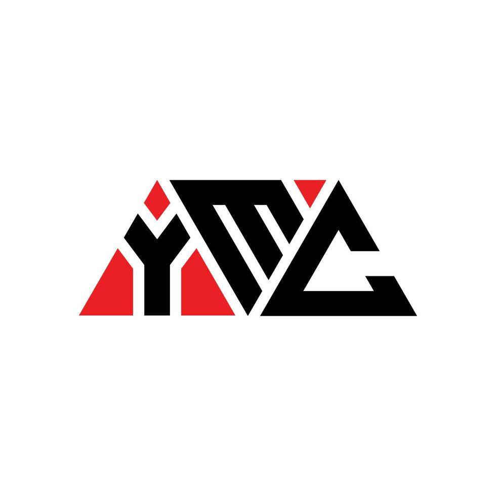 création de logo de lettre triangle ymc avec forme de triangle. monogramme de conception de logo triangle ymc. modèle de logo vectoriel triangle ymc avec couleur rouge. logo triangulaire ymc logo simple, élégant et luxueux. ymc