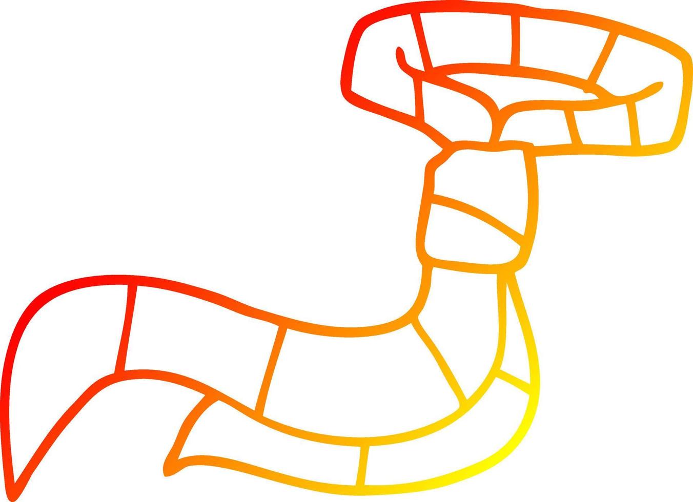cravate de bureau de dessin animé de ligne de gradient chaud vecteur