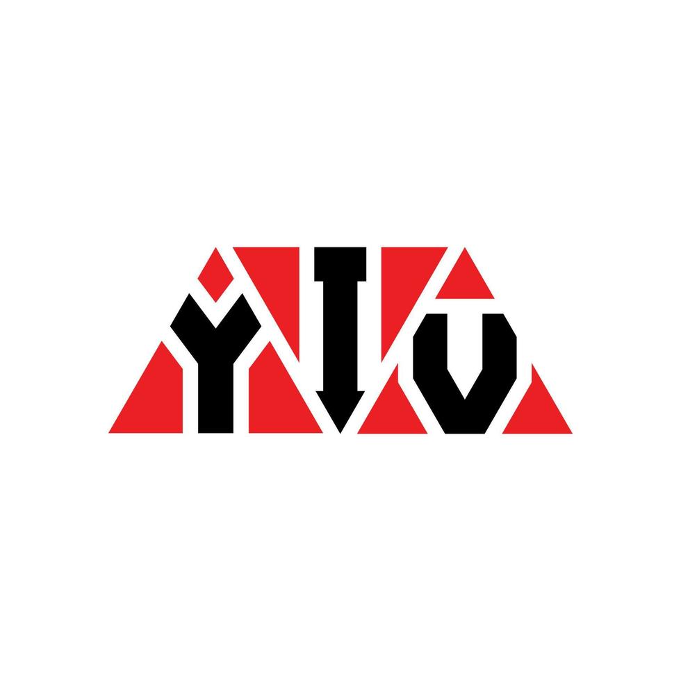 création de logo de lettre triangle yiv avec forme de triangle. monogramme de conception de logo triangle yiv. modèle de logo vectoriel triangle yiv avec couleur rouge. yiv logo triangulaire logo simple, élégant et luxueux. yv