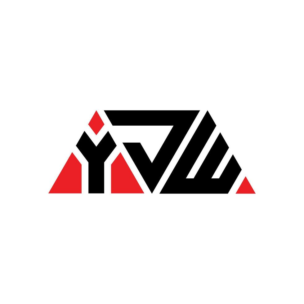 création de logo de lettre triangle yjw avec forme de triangle. monogramme de conception de logo triangle yjw. modèle de logo vectoriel triangle yjw avec couleur rouge. yjw logo triangulaire logo simple, élégant et luxueux. yjw