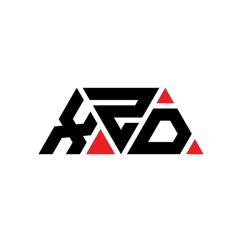 création de logo de lettre triangle xzd avec forme de triangle. monogramme de conception de logo triangle xzd. modèle de logo vectoriel triangle xzd avec couleur rouge. logo triangulaire xzd logo simple, élégant et luxueux. xzd