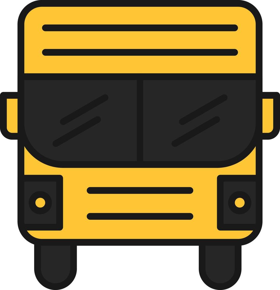 ligne de bus scolaire remplie vecteur