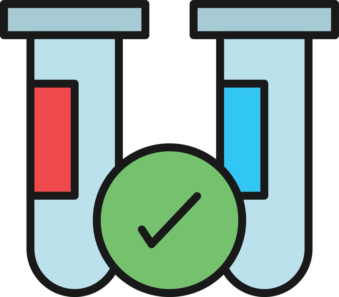 ligne de résultats de test remplie vecteur