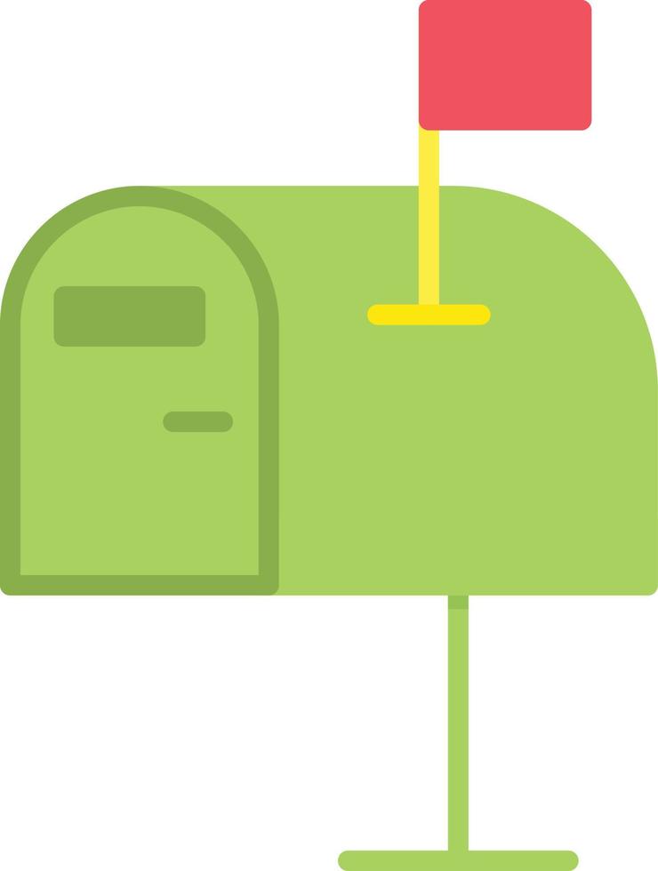 icône plate de boîte aux lettres vecteur