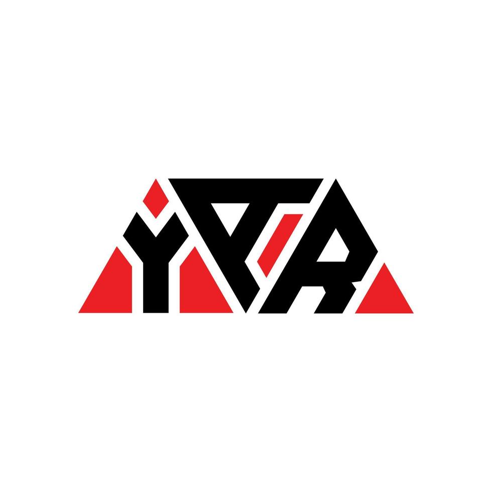 création de logo de lettre triangle yar avec forme de triangle. monogramme de conception de logo triangle yar. modèle de logo vectoriel triangle yar avec couleur rouge. yar logo triangulaire logo simple, élégant et luxueux. yar