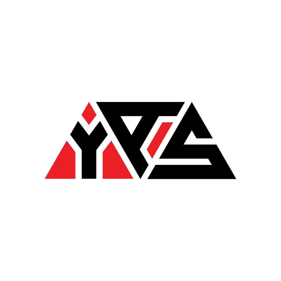 création de logo de lettre triangle yas avec forme de triangle. monogramme de conception de logo triangle yas. modèle de logo vectoriel triangle yas avec couleur rouge. yas logo triangulaire logo simple, élégant et luxueux. Oui