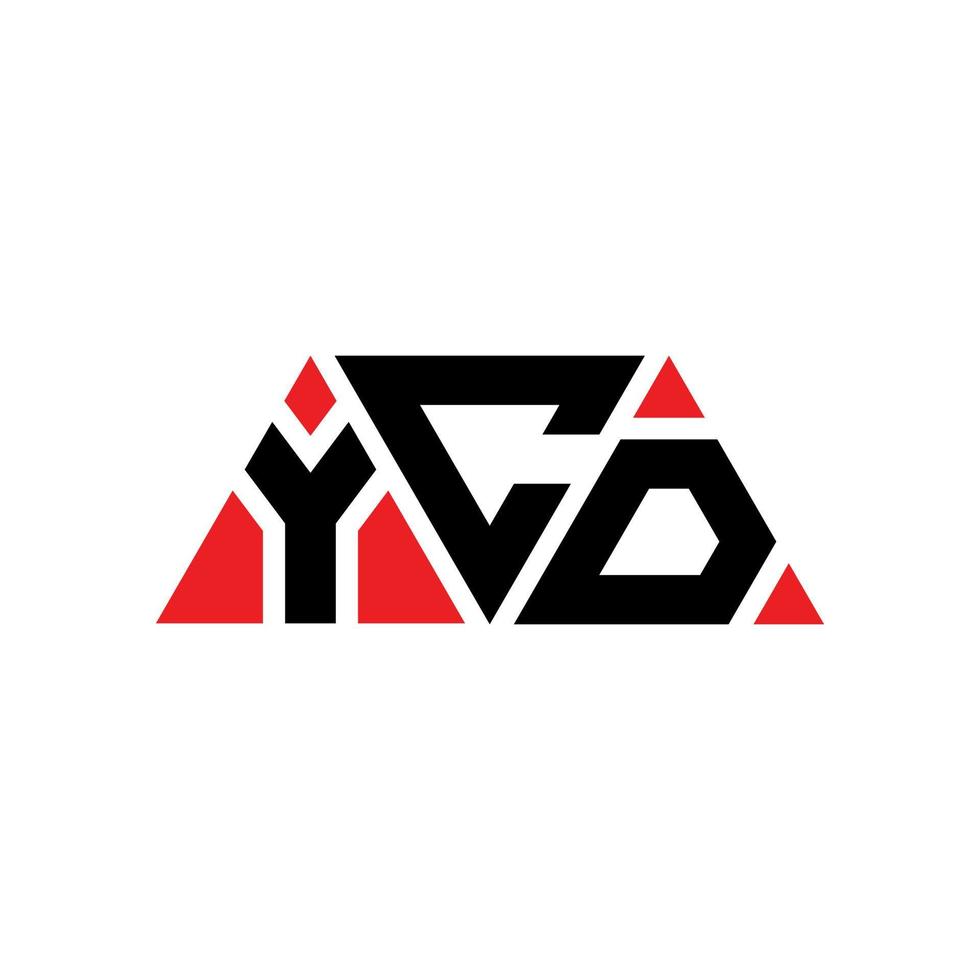 création de logo de lettre triangle ycd avec forme de triangle. monogramme de conception de logo triangle ycd. modèle de logo vectoriel triangle ycd avec couleur rouge. logo triangulaire ycd logo simple, élégant et luxueux. ycd