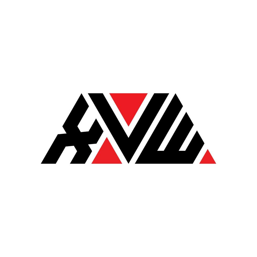 création de logo de lettre triangle xvw avec forme de triangle. monogramme de conception de logo triangle xvw. modèle de logo vectoriel xvw triangle avec couleur rouge. xvw logo triangulaire logo simple, élégant et luxueux. xvw