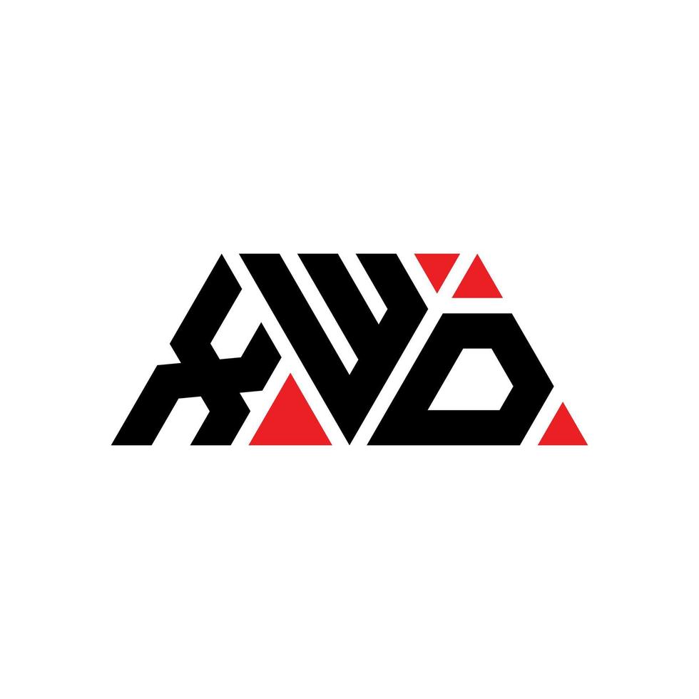 création de logo de lettre triangle xwd avec forme de triangle. monogramme de conception de logo triangle xwd. modèle de logo vectoriel triangle xwd avec couleur rouge. logo triangulaire xwd logo simple, élégant et luxueux. xwd