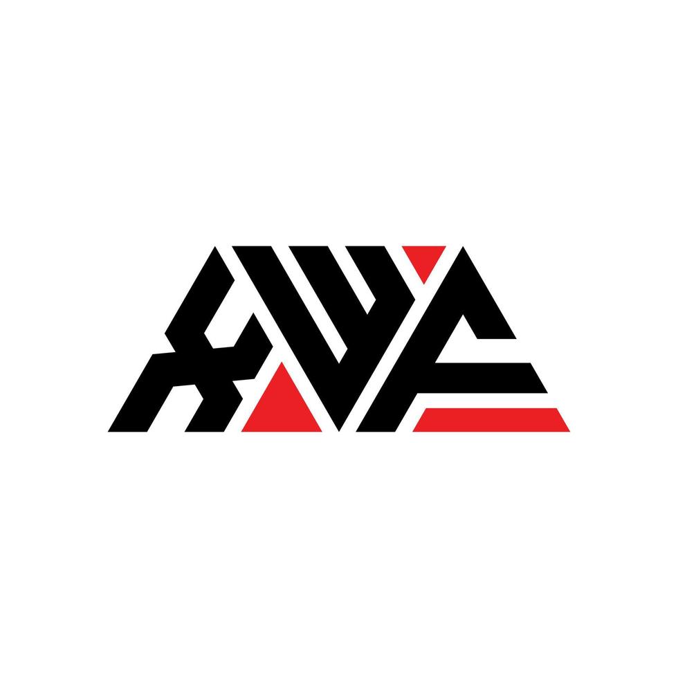 création de logo de lettre triangle xwf avec forme de triangle. monogramme de conception de logo triangle xwf. modèle de logo vectoriel triangle xwf avec couleur rouge. logo triangulaire xwf logo simple, élégant et luxueux. xwf