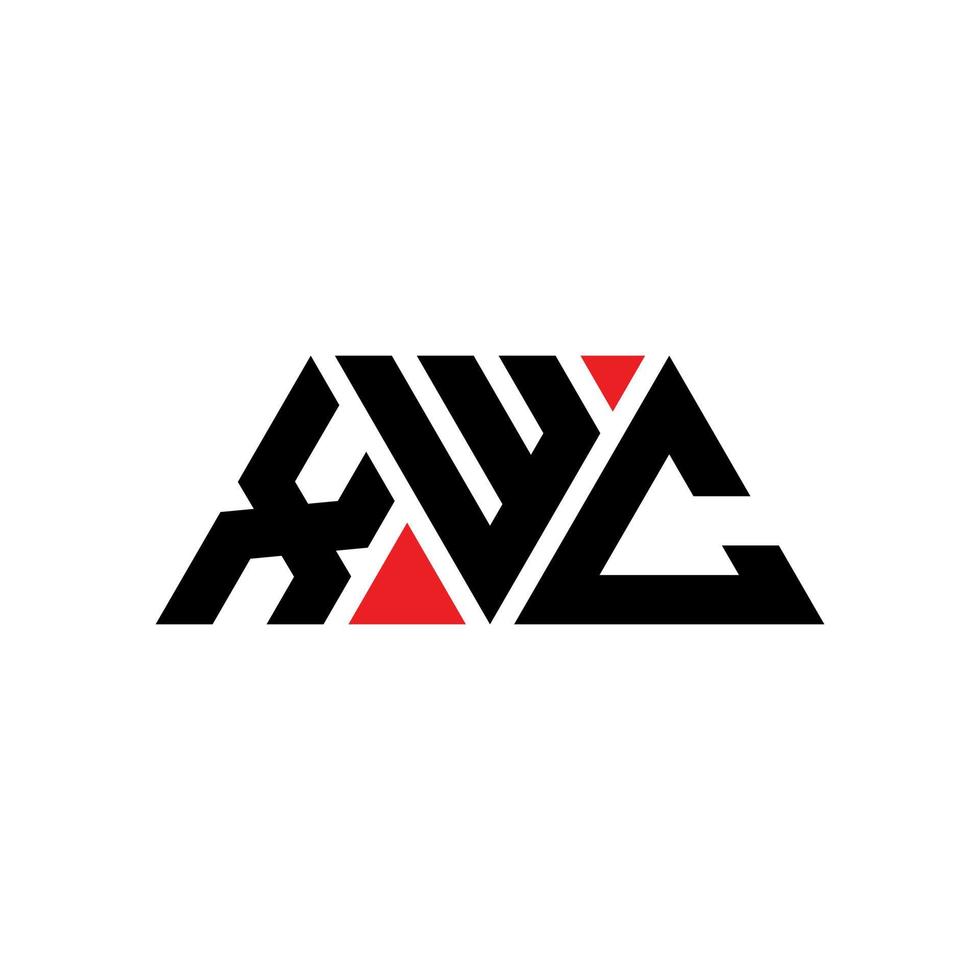 création de logo de lettre triangle xwc avec forme de triangle. monogramme de conception de logo triangle xwc. modèle de logo vectoriel triangle xwc avec couleur rouge. logo triangulaire xwc logo simple, élégant et luxueux. xwc