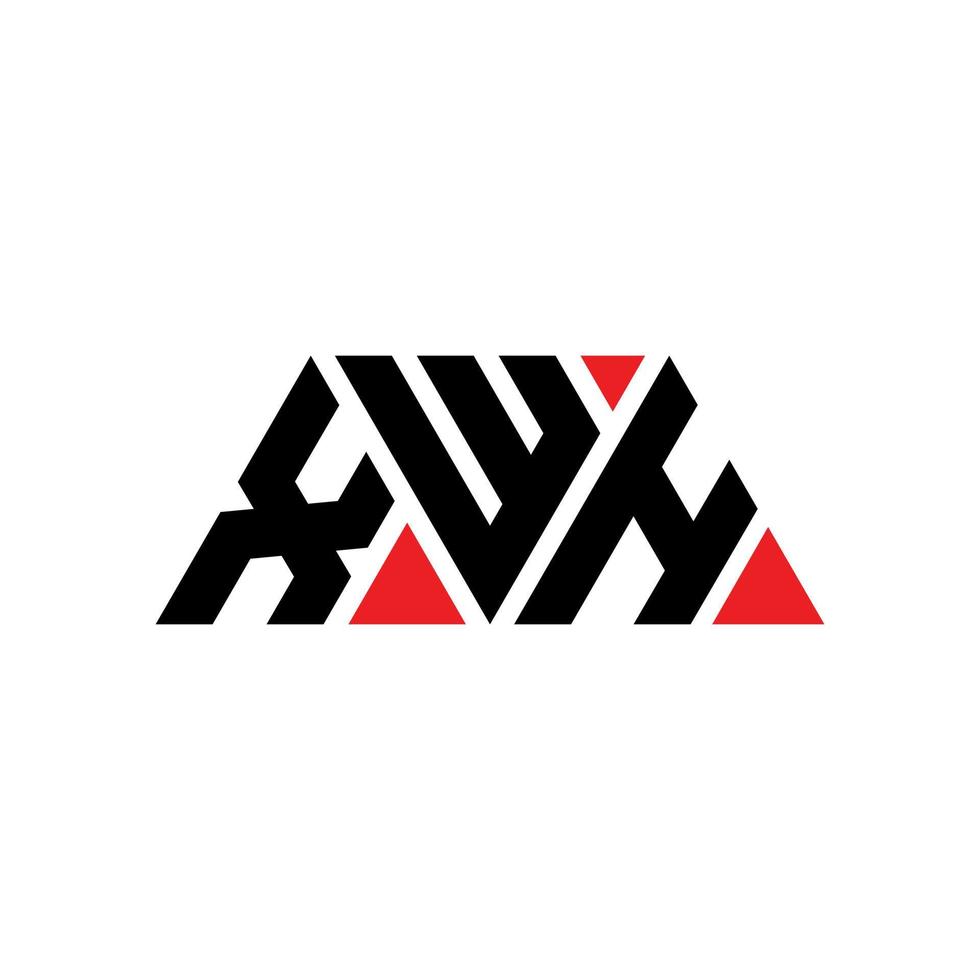 création de logo de lettre triangle xwh avec forme de triangle. monogramme de conception de logo triangle xwh. modèle de logo vectoriel triangle xwh avec couleur rouge. logo triangulaire xwh logo simple, élégant et luxueux. xwh
