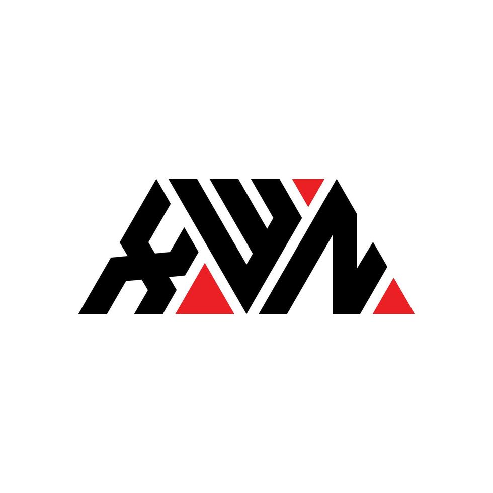 création de logo de lettre triangle xwn avec forme de triangle. monogramme de conception de logo triangle xwn. modèle de logo vectoriel triangle xwn avec couleur rouge. logo triangulaire xwn logo simple, élégant et luxueux. xwn