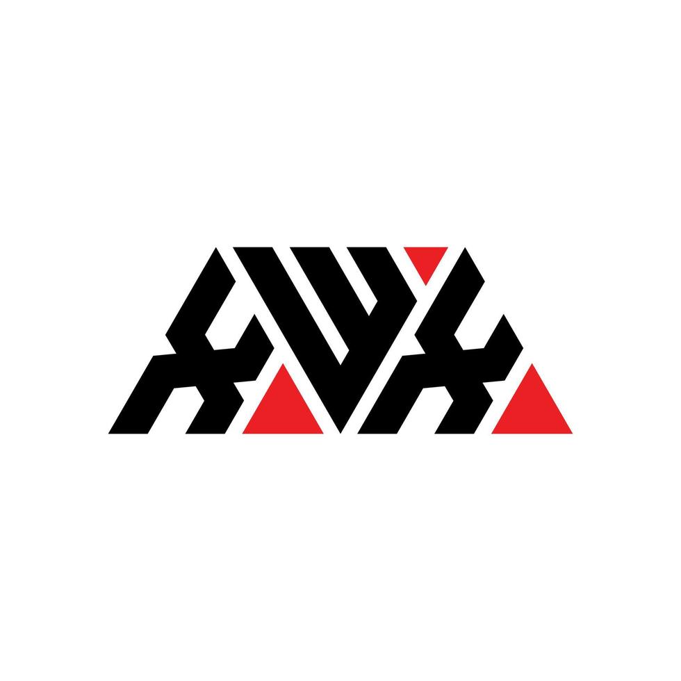 création de logo de lettre triangle xwx avec forme de triangle. monogramme de conception de logo triangle xwx. modèle de logo vectoriel triangle xwx avec couleur rouge. logo triangulaire xwx logo simple, élégant et luxueux. xwx