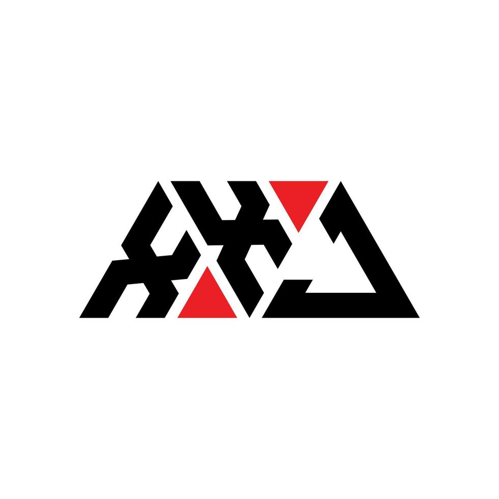 création de logo de lettre triangle xxj avec forme de triangle. monogramme de conception de logo triangle xxj. modèle de logo vectoriel triangle xxj avec couleur rouge. xxj logo triangulaire logo simple, élégant et luxueux. xxj