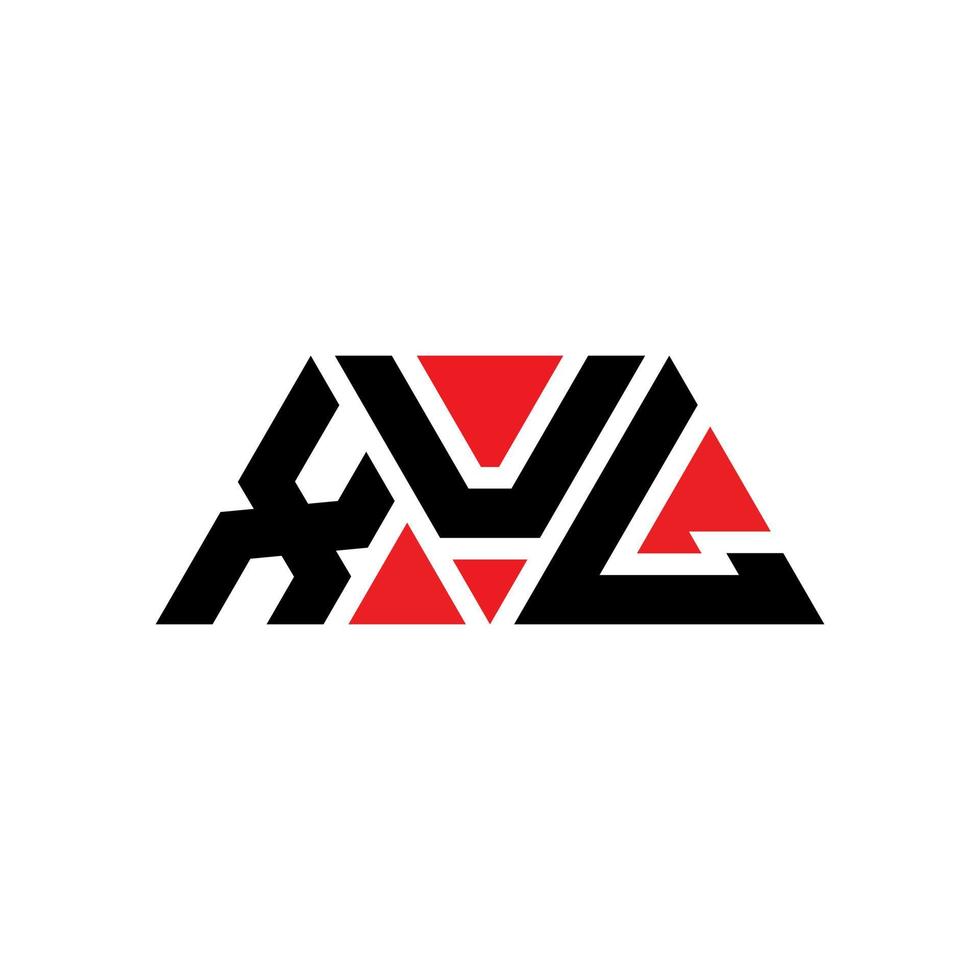 création de logo de lettre triangle xul avec forme de triangle. monogramme de conception de logo xul triangle. modèle de logo vectoriel triangle xul avec couleur rouge. xul logo triangulaire logo simple, élégant et luxueux. xul