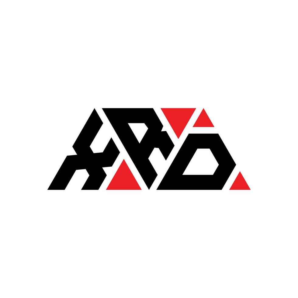 création de logo de lettre triangle xrd avec forme de triangle. monogramme de conception de logo xrd triangle. modèle de logo vectoriel triangle xrd avec couleur rouge. xrd logo triangulaire logo simple, élégant et luxueux. xrd