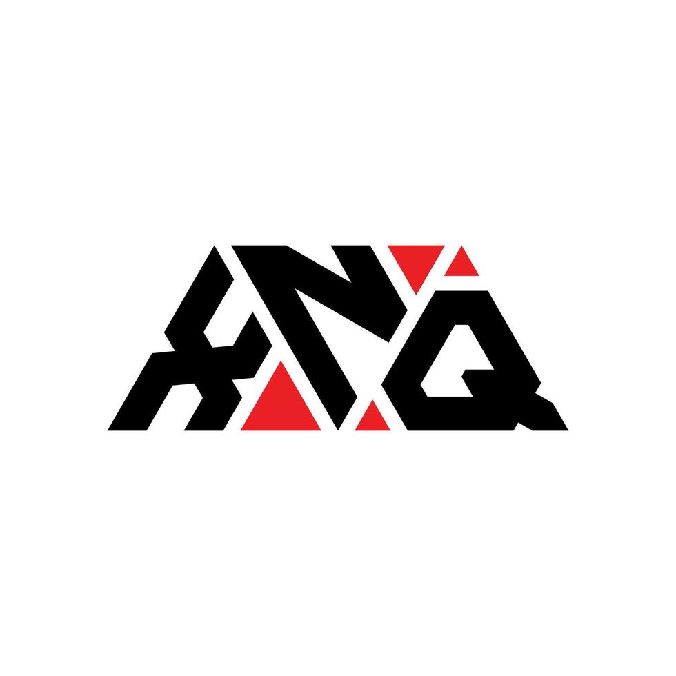 création de logo de lettre triangle xnq avec forme de triangle. monogramme de conception de logo triangle xnq. modèle de logo vectoriel triangle xnq avec couleur rouge. logo triangulaire xnq logo simple, élégant et luxueux. xnq