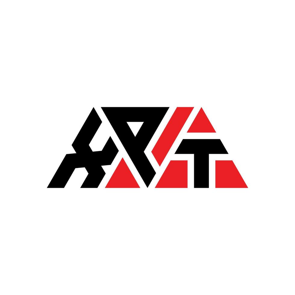 création de logo de lettre triangle xpt avec forme de triangle. monogramme de conception de logo triangle xpt. modèle de logo vectoriel triangle xpt avec couleur rouge. logo triangulaire xpt logo simple, élégant et luxueux. xpt