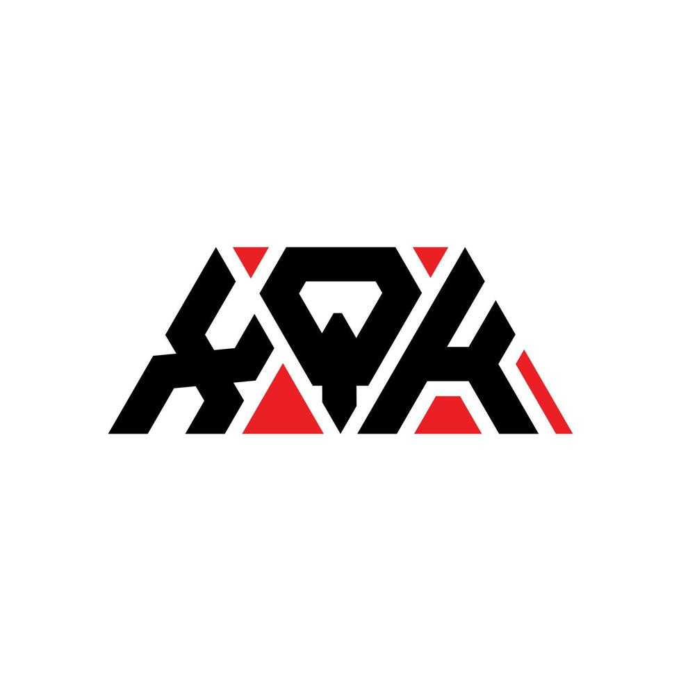 création de logo de lettre triangle xqk avec forme de triangle. monogramme de conception de logo triangle xqk. modèle de logo vectoriel triangle xqk avec couleur rouge. logo triangulaire xqk logo simple, élégant et luxueux. xqk