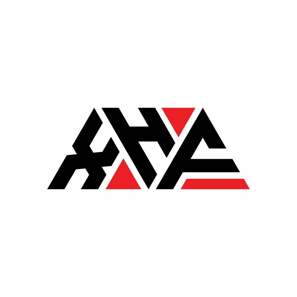 création de logo de lettre triangle xhf avec forme de triangle. monogramme de conception de logo triangle xhf. modèle de logo vectoriel triangle xhf avec couleur rouge. logo triangulaire xhf logo simple, élégant et luxueux. xhf