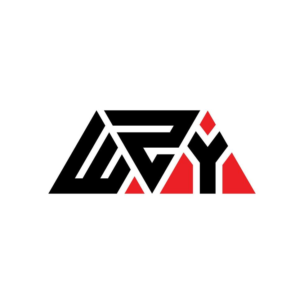 création de logo de lettre triangle wzy avec forme de triangle. monogramme de conception de logo triangle wzy. modèle de logo vectoriel triangle wzy avec couleur rouge. logo triangulaire wzy logo simple, élégant et luxueux. wzy