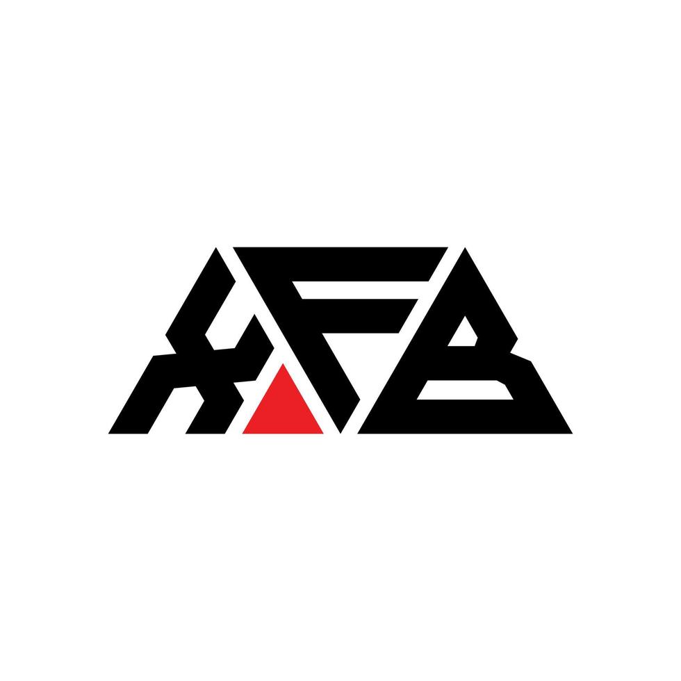 création de logo de lettre triangle xfb avec forme de triangle. monogramme de conception de logo triangle xfb. modèle de logo vectoriel triangle xfb avec couleur rouge. logo triangulaire xfb logo simple, élégant et luxueux. xfb