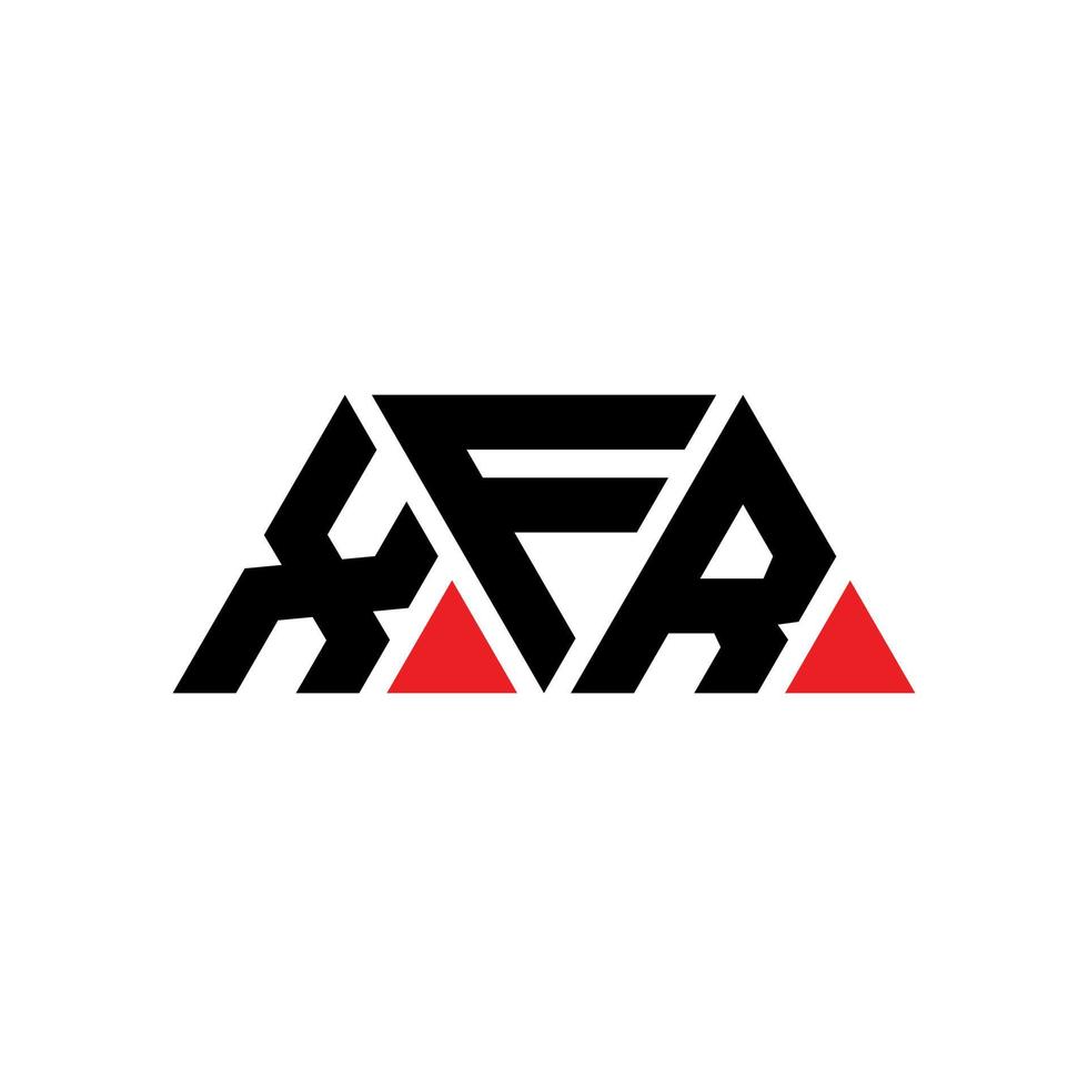 création de logo de lettre triangle xfr avec forme de triangle. monogramme de conception de logo triangle xfr. modèle de logo vectoriel triangle xfr avec couleur rouge. xfr logo triangulaire logo simple, élégant et luxueux. xfr