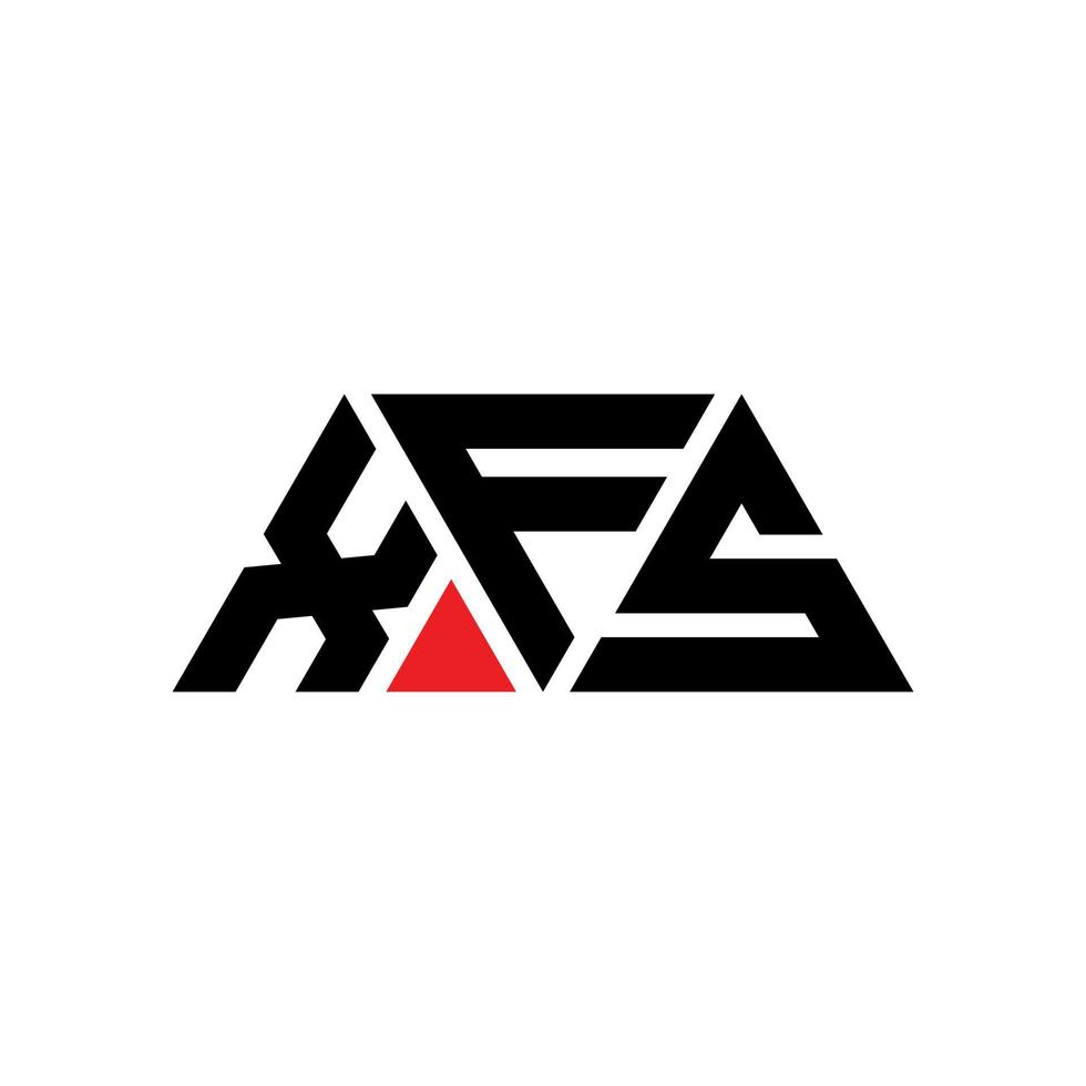 création de logo de lettre triangle xfs avec forme de triangle. monogramme de conception de logo triangle xfs. modèle de logo vectoriel triangle xfs avec couleur rouge. logo triangulaire xfs logo simple, élégant et luxueux. xfs