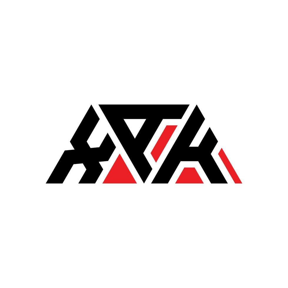 création de logo de lettre triangle xak avec forme de triangle. monogramme de conception de logo triangle xak. modèle de logo vectoriel triangle xak avec couleur rouge. logo triangulaire xak logo simple, élégant et luxueux. xak