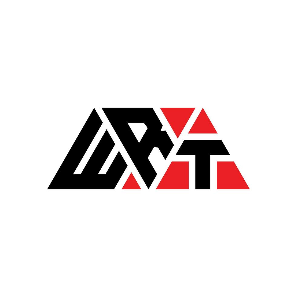 wrt création de logo de lettre triangle avec forme de triangle. wrt monogramme de conception de logo triangle. wrt modèle de logo vectoriel triangle avec couleur rouge. wrt logo triangulaire logo simple, élégant et luxueux. wrt