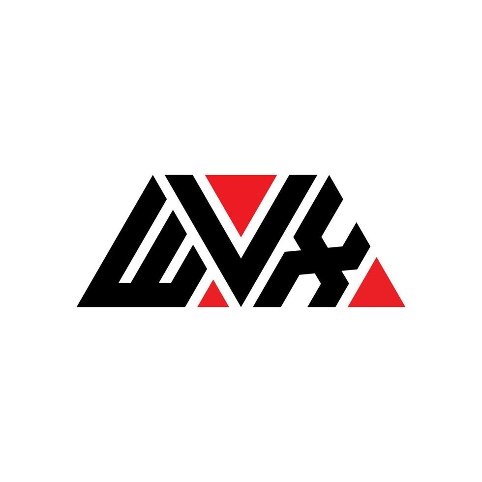 création de logo de lettre triangle wvx avec forme de triangle. monogramme de conception de logo triangle wvx. modèle de logo vectoriel triangle wvx avec couleur rouge. logo triangulaire wvx logo simple, élégant et luxueux. wvx