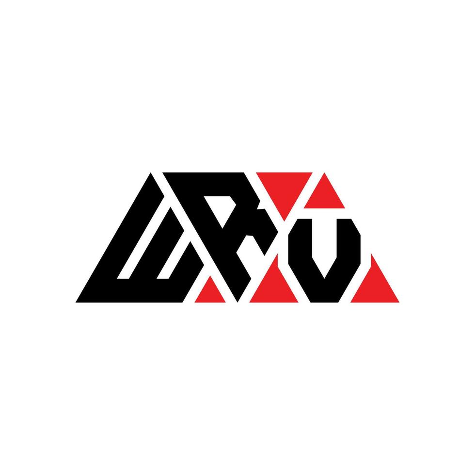 création de logo de lettre triangle wrv avec forme de triangle. monogramme de conception de logo triangle wrv. modèle de logo vectoriel triangle wrv avec couleur rouge. logo triangulaire wrv logo simple, élégant et luxueux. wrv