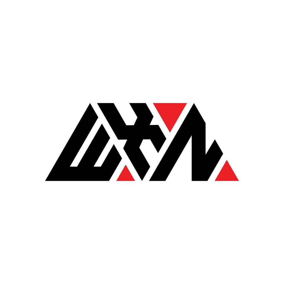 création de logo de lettre triangle wxn avec forme de triangle. monogramme de conception de logo triangle wxn. modèle de logo vectoriel triangle wxn avec couleur rouge. logo triangulaire wxn logo simple, élégant et luxueux. wxn