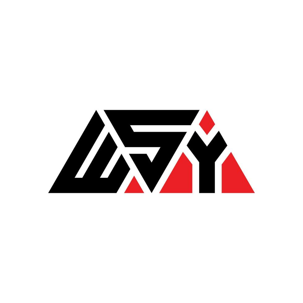 création de logo de lettre triangle wsy avec forme de triangle. monogramme de conception de logo triangle wsy. modèle de logo vectoriel triangle wsy avec couleur rouge. logo triangulaire wsy logo simple, élégant et luxueux. wsy