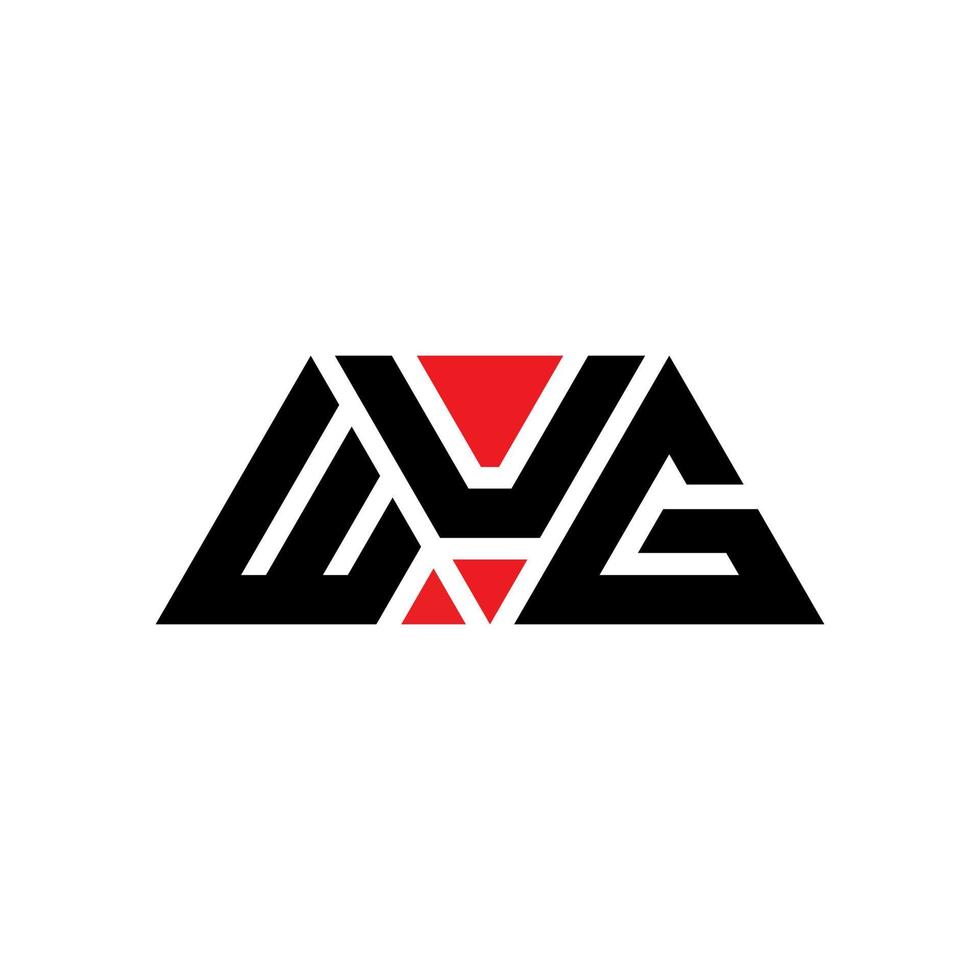 création de logo de lettre triangle wug avec forme de triangle. monogramme de conception de logo triangle wug. modèle de logo vectoriel triangle wug avec couleur rouge. wug logo triangulaire logo simple, élégant et luxueux. wug