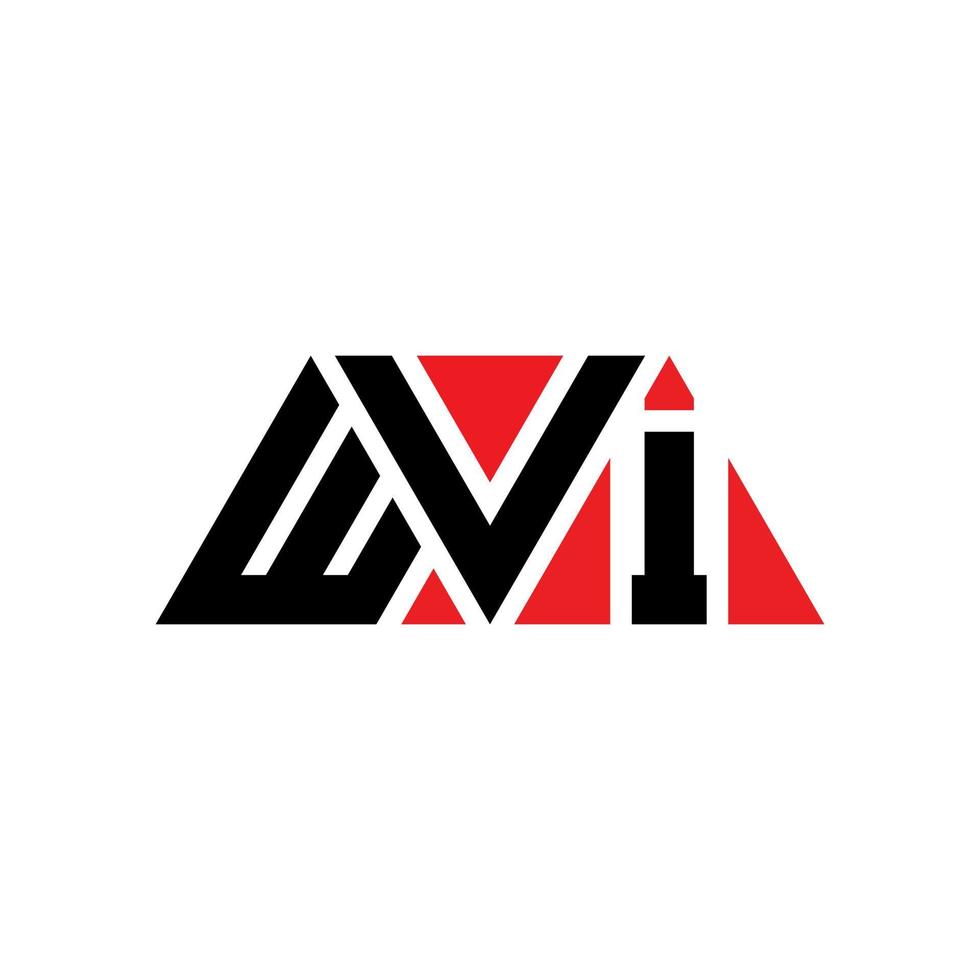 création de logo de lettre triangle wvi avec forme de triangle. monogramme de conception de logo triangle wvi. modèle de logo vectoriel triangle wvi avec couleur rouge. wvi logo triangulaire logo simple, élégant et luxueux. wvi