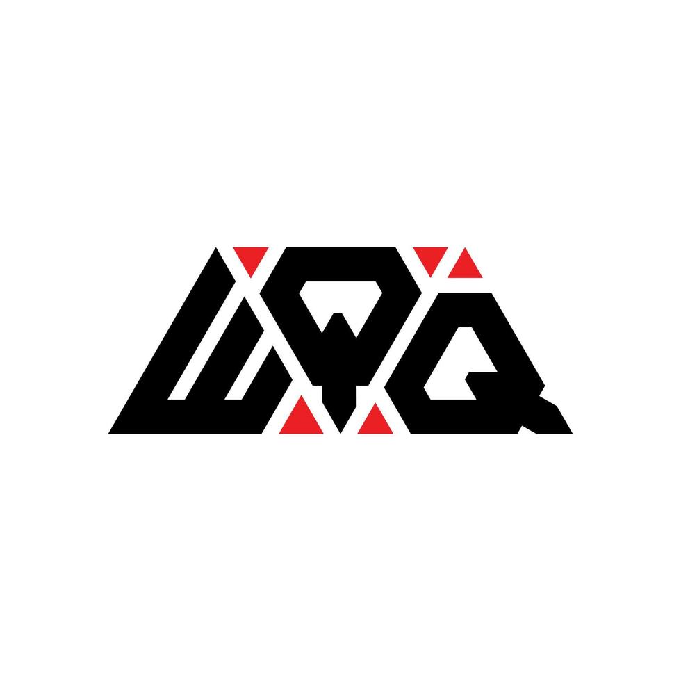 création de logo de lettre triangle wqq avec forme de triangle. monogramme de conception de logo triangle wqq. modèle de logo vectoriel triangle wqq avec couleur rouge. wqq logo triangulaire logo simple, élégant et luxueux. wqq