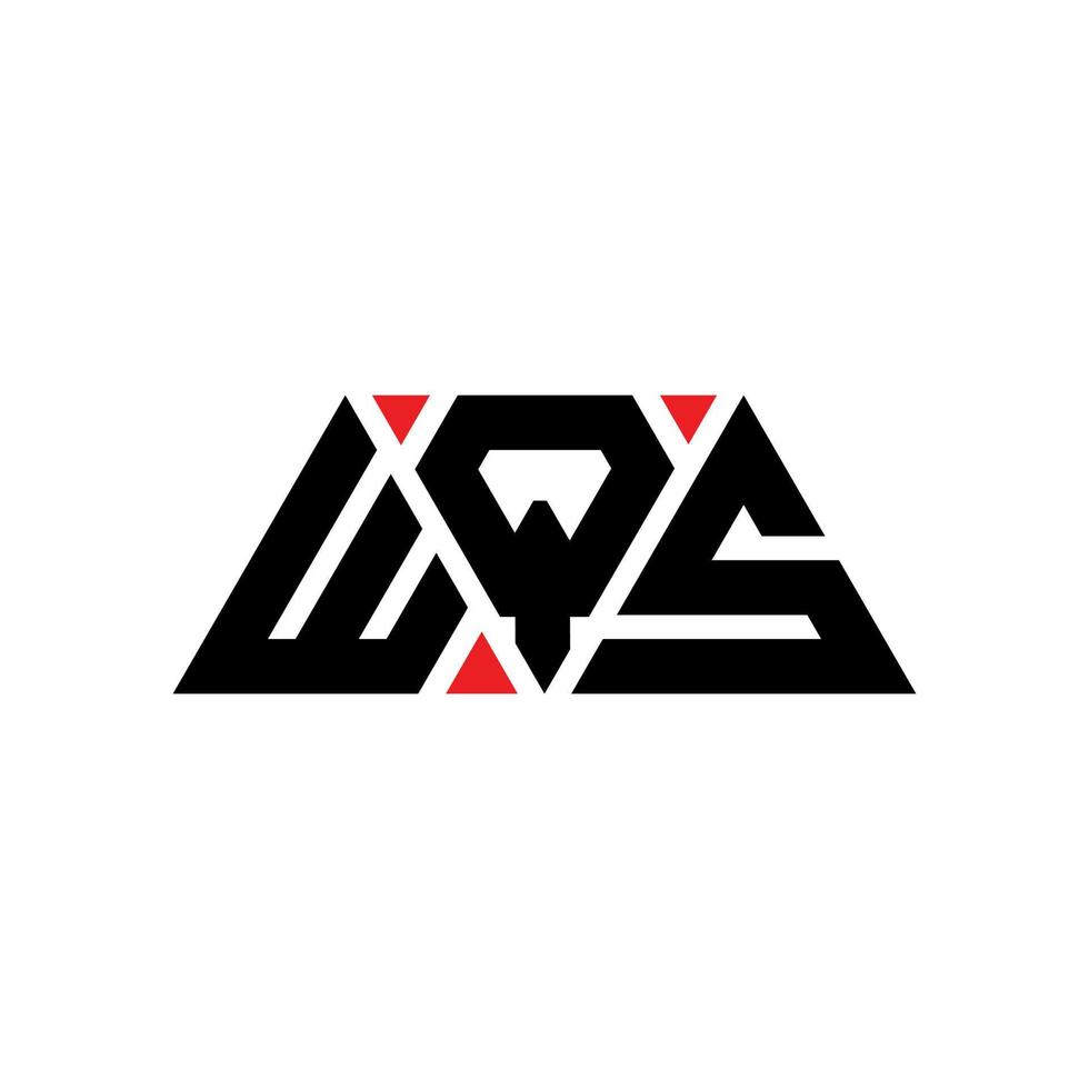 création de logo de lettre triangle wqs avec forme de triangle. monogramme de conception de logo triangle wqs. modèle de logo vectoriel triangle wqs avec couleur rouge. logo triangulaire wqs logo simple, élégant et luxueux. wqs