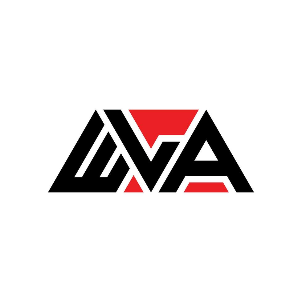 création de logo de lettre triangle wla avec forme de triangle. monogramme de conception de logo wla triangle. modèle de logo vectoriel triangle wla avec couleur rouge. wla logo triangulaire logo simple, élégant et luxueux. wla