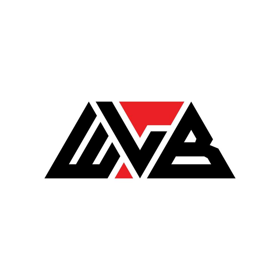 création de logo de lettre triangle wlb avec forme de triangle. monogramme de conception de logo triangle wlb. modèle de logo vectoriel triangle wlb avec couleur rouge. logo triangulaire wlb logo simple, élégant et luxueux. wlb