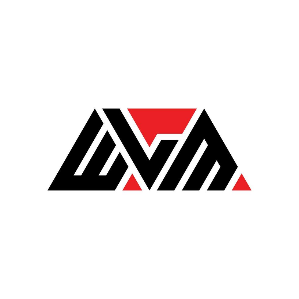 création de logo de lettre triangle wlm avec forme de triangle. monogramme de conception de logo triangle wlm. modèle de logo vectoriel triangle wlm avec couleur rouge. logo triangulaire wlm logo simple, élégant et luxueux. wm