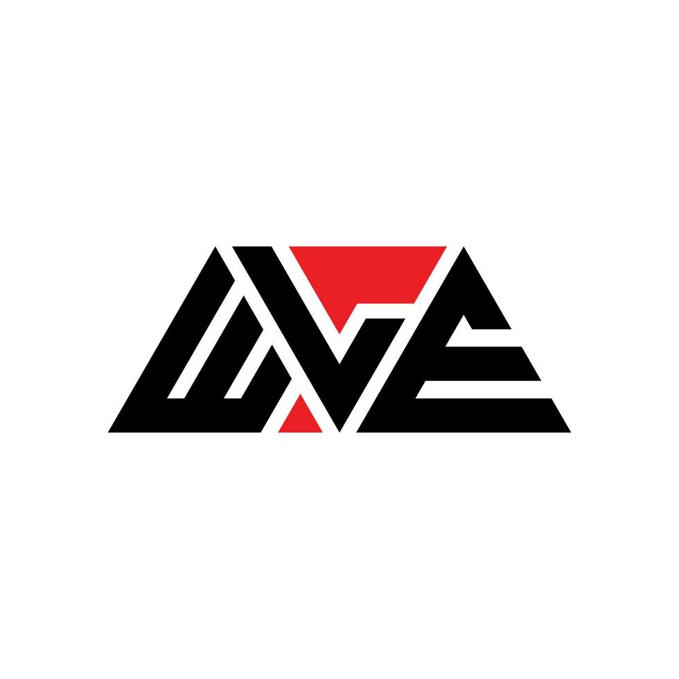 création de logo de lettre triangle wle avec forme de triangle. monogramme de conception de logo triangle wle. modèle de logo vectoriel triangle wle avec couleur rouge. wle logo triangulaire logo simple, élégant et luxueux. wle