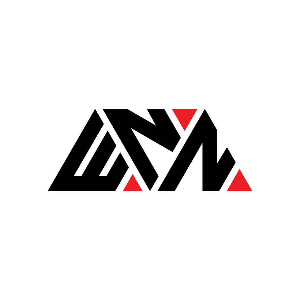 création de logo de lettre triangle wnn avec forme de triangle. monogramme de conception de logo triangle wnn. modèle de logo vectoriel triangle wnn avec couleur rouge. wnn logo triangulaire logo simple, élégant et luxueux. wnn