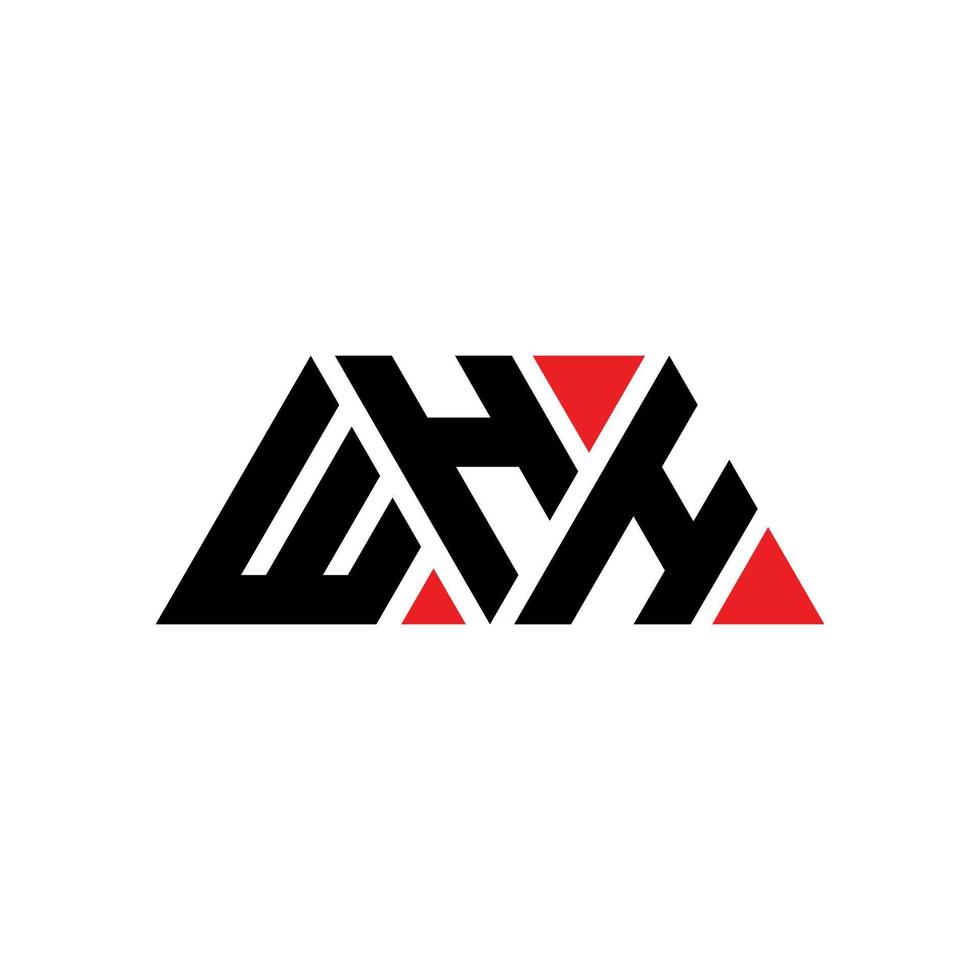 whh création de logo de lettre triangle avec forme de triangle. monogramme de conception de logo triangle whh. modèle de logo vectoriel triangle whh avec couleur rouge. whh logo triangulaire logo simple, élégant et luxueux. quoi