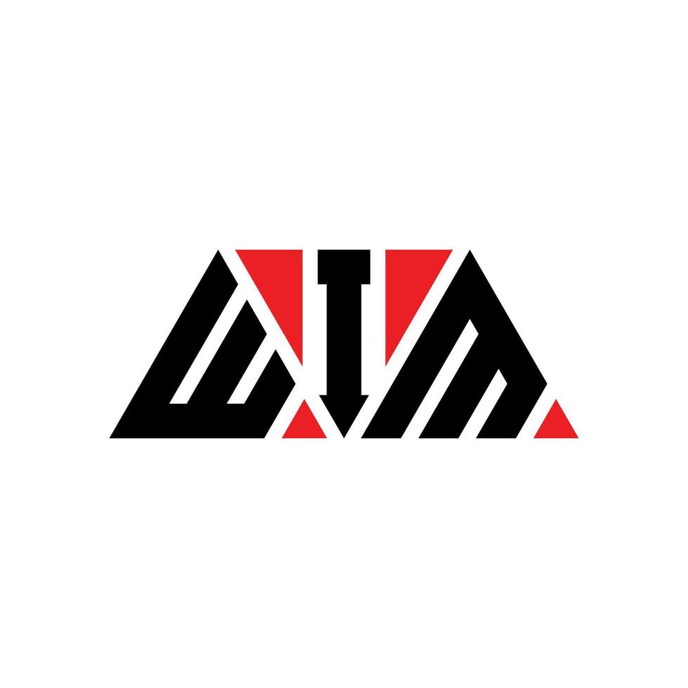 wim création de logo de lettre triangle avec forme de triangle. monogramme de conception de logo wim triangle. modèle de logo vectoriel wim triangle avec couleur rouge. wim logo triangulaire logo simple, élégant et luxueux. wim