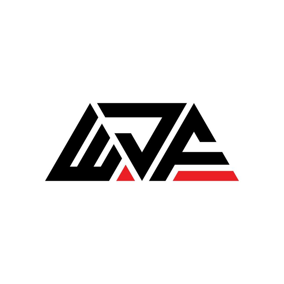 création de logo de lettre triangle wjf avec forme de triangle. monogramme de conception de logo triangle wjf. modèle de logo vectoriel triangle wjf avec couleur rouge. logo triangulaire wjf logo simple, élégant et luxueux. wjf