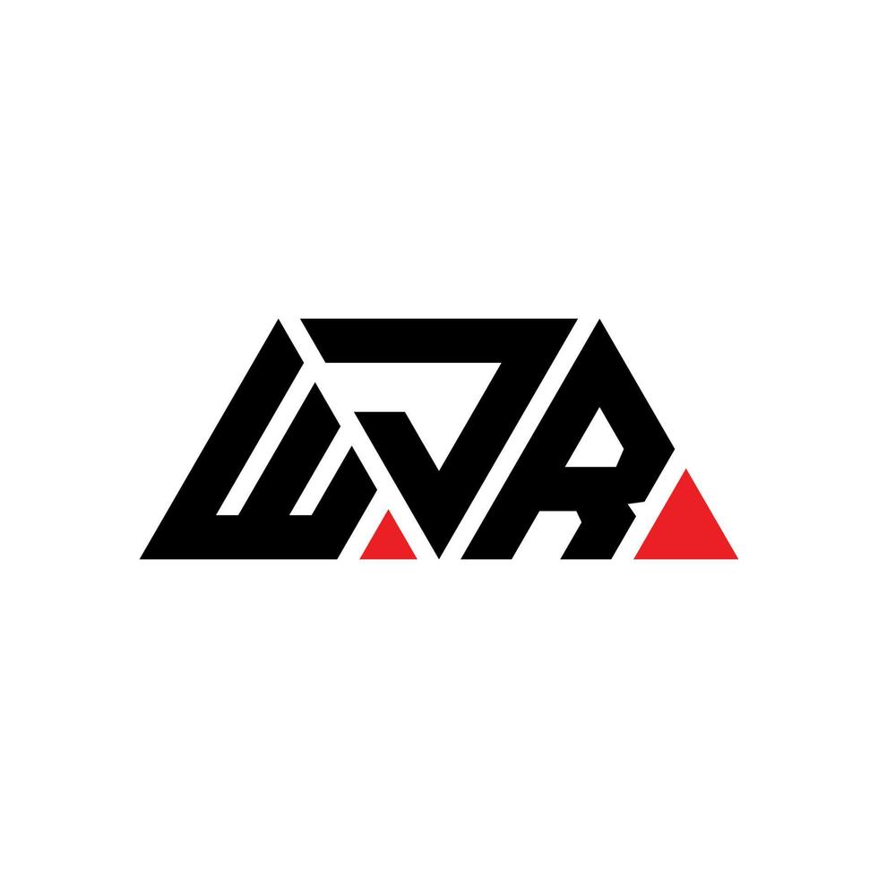 création de logo de lettre triangle wjr avec forme de triangle. monogramme de conception de logo triangle wjr. modèle de logo vectoriel triangle wjr avec couleur rouge. wjr logo triangulaire logo simple, élégant et luxueux. wjr